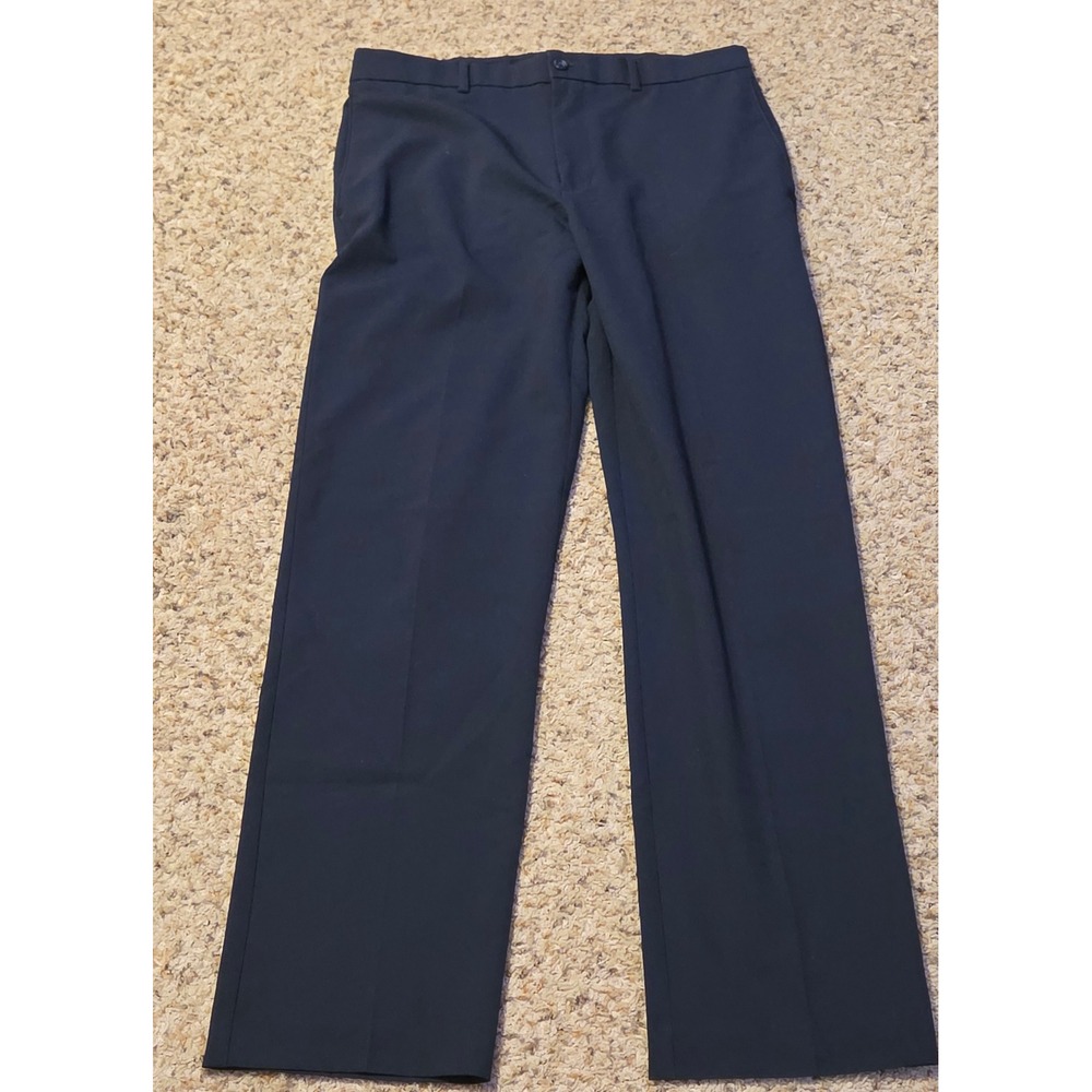 Savane Straight Leg‎ Dress Pants Men's Size 32x32 Black Stretchy